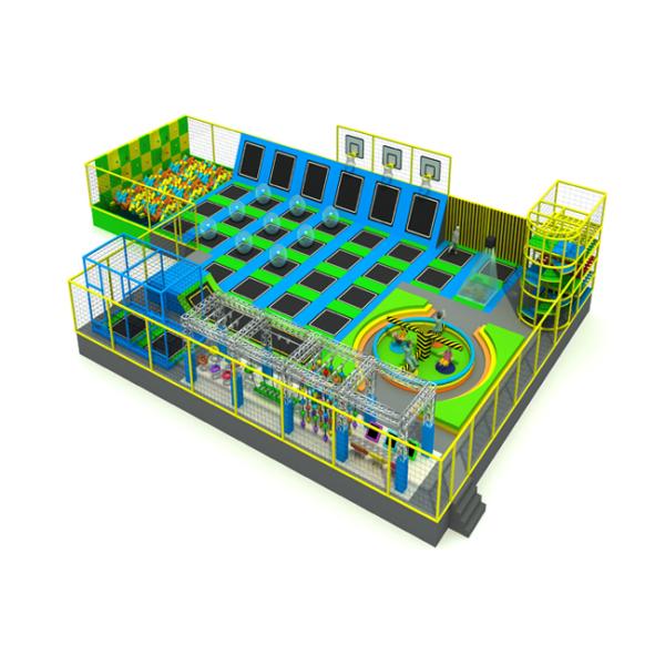 Multi Functional Kids Indoor Trampoline Equipment For Amusement Park KP190610