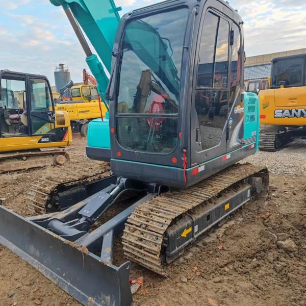 Used Kobelco Digger SK75 Secondhand 7.5ton Small Type Mini Crawler Excavator