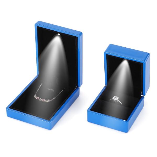 Customized LOGO LED Jewelry Box With Light, Customized Ring Box, Necklace Box, High-End Pendant Packaging Box