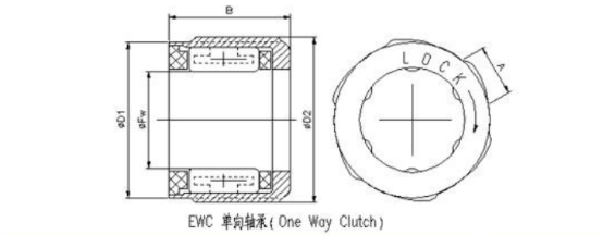 EWC 1WC Combined Needle Roller Bearings EWC0608 Drawn Cup Roller Clutch 1WC0608