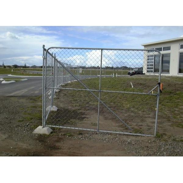 Temp Building Chain Link Temporary Fencing , Freestanding Chain Link Fence Panels
