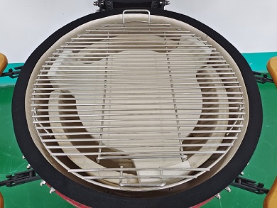 Charcoal 22 Inch Starry Sky Surface Ceramic Kamado Grills BBQ Bamboo Handlle