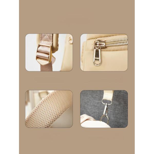 Large Capacity Multi-Functional Diaper Bag for Moms Geometric Pattern Waterproof Cotton Handheld Backpack