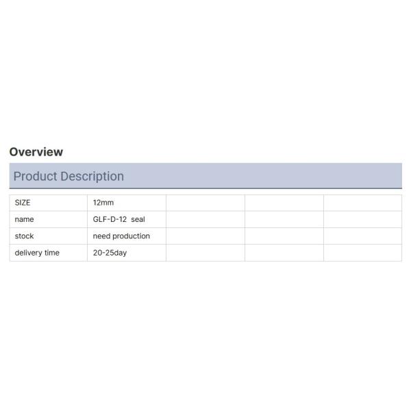 Standard Ex Factory Price GLF-D-12 Mechanical Seal For Water Pump Suppliers