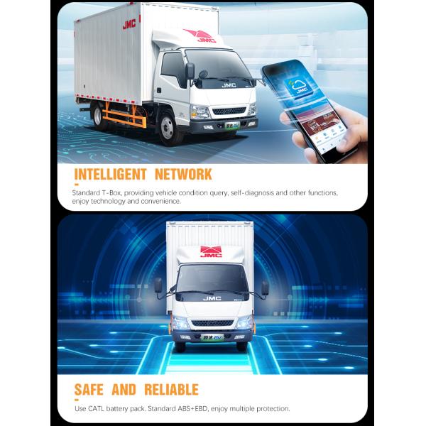 2024 JMC Truck Cabin Isuzu Cargo Truck 10 Ton Food Delivery Two-wheeled Electric Vehicle Seats 5 Door 2 Seater Truck