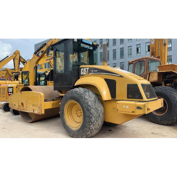 Original Color Used Caterpillar CS-683E Single Drum Road Roller In Excellent Condition