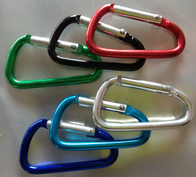 Stuffer water bottle holder hook belt clip orange/blue/green/red/black aluminum carabiner