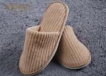 Cotton Coral Disposable Personalized Hotel Slippers With Eva Sole
