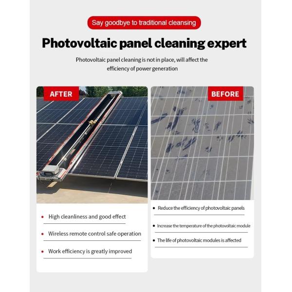 Solar Panel Auto Cleaning Solar Cleaning Panel Brushes Robot Solar Panel Cleaning