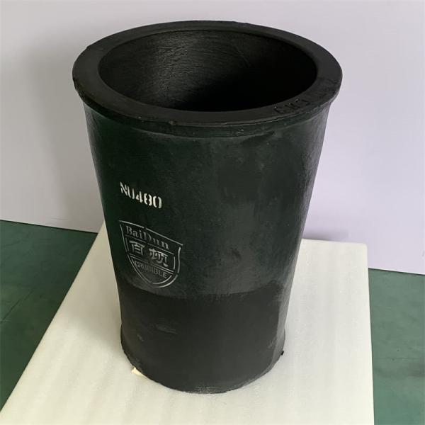 5L Silicon Carbide Crucible Cylindrical Large Crucible For Zinc Reclaiming