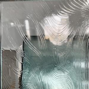 Quality Baroque Fluted Ribbed Patterned Glass For External Doors White Back Painted Glass Texture wholesale