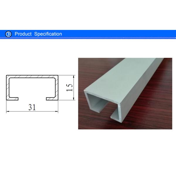 Natural Anodized Finish Aluminium C Channel for Curtain Track System in Railway and Coach
