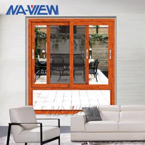 Quality Wood grain Horizontal Sliding Porch Windows laminated Glass wholesale