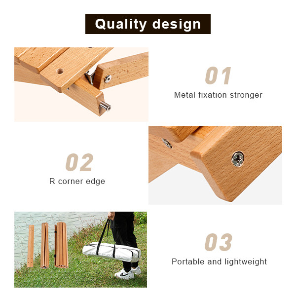 Wood Small Portable Camping Table With Two Adjustable Height Best Folding Camping Table