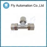 1540 Series Brass Pneumatic Fittings , Three Connection Joint Brass Tube