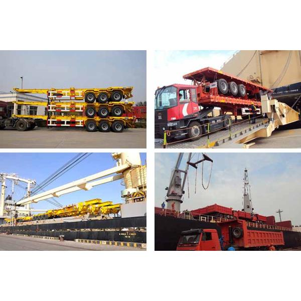 1600mm Skeleton Container Semi Trailer Fuwa 20 Ft Container Chassis