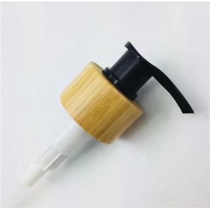 China 24 / 28mm Cosmetic Lotion Soap Dispenser Pump Real Wood Bamboo on sale