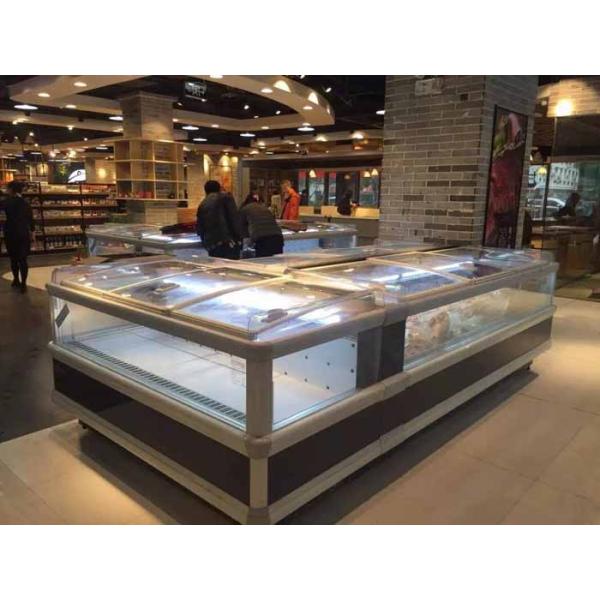 Remote Compressor Commercial Refrigeration Equipment Combination Chest Freezer For Supermarket