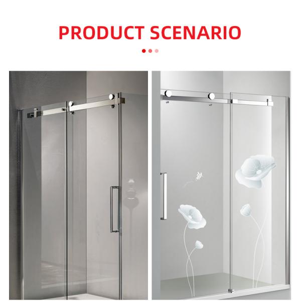 8-12mm Framless Glass Door Sliding Mirror Barn Door Kit for Hotel Bathroom and Closet