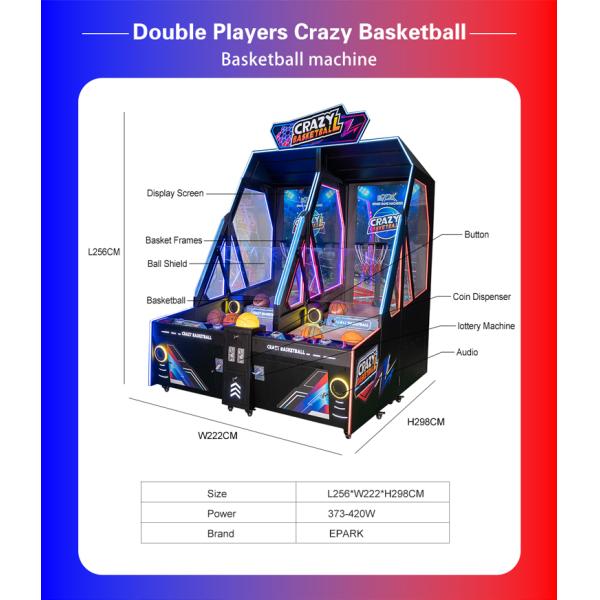Factory Wholesale Arcade Video Game Machine Basketball Machine Double Players Crazy Basketball