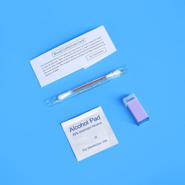 DNA Sample Collection Card Test Curly Grid Circle Saliva Collection Card