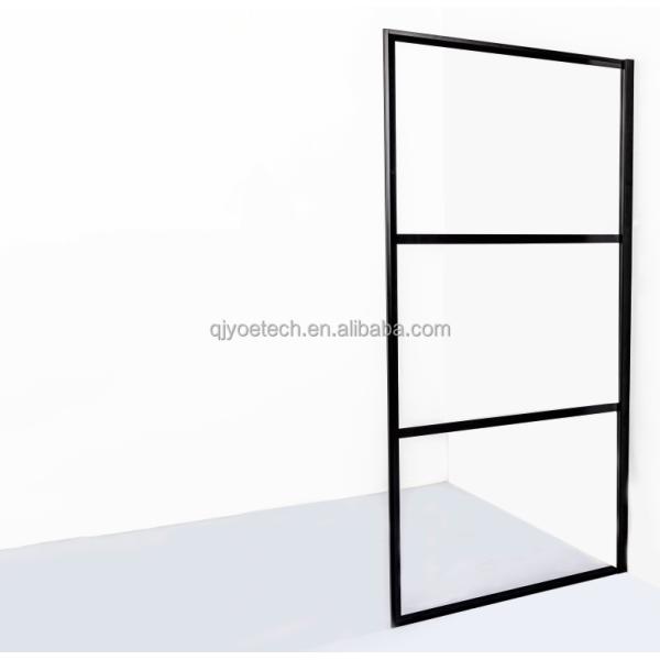 Flat Tempered Glass French Shower Door for Bathroom Decoration in Apartments or Hotels