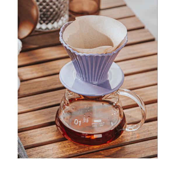 Straight Ceramic Reusable Hand Brew Coffee Filter Cup Convenient For Office And Home