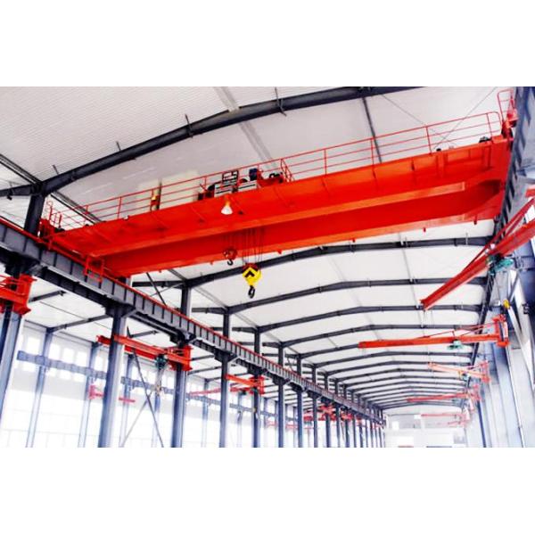 Two Hooks Gantry Overhead Crane 380V 50Hz Three Phase Q235 Q345 Steels Yello Blue