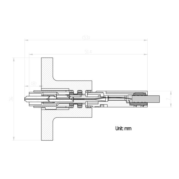 5G LX58 SC UPC FTTX Field Installable Connector Fiber Optic Flat Cable Blue