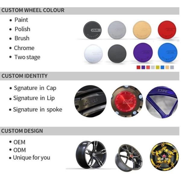 Red Ring Custom Forged Wheels PCD 5x114.3 24 Inch Rims