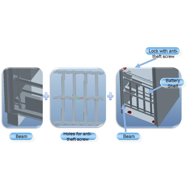 Air Conditioner Cooling H2100mm 48VDC Outdoor Battery Cabinet