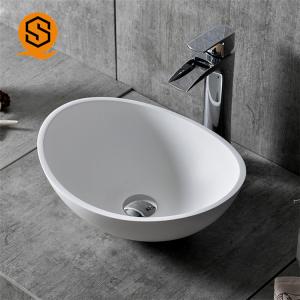 Quality Seamless Joint Solid Surface Wash Basin Countertop For Villa wholesale