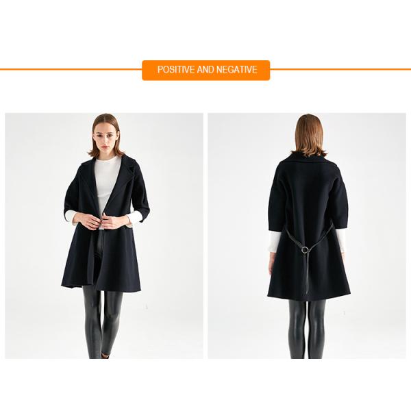 Half Sleeves Women Woolen Dress Coat Wool Jackets For Autumn Winter