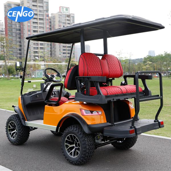 4 Wheel Electric Club Car Golf Cart Maximum Speed 30-50Km/h Electric Fuel Type Lifted 4 Passenger