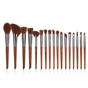Quality Brass Ferrule Face Makeup Tools 17pcs Multipurpose Makeup Brush Set wholesale