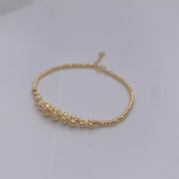 Exquisite 18K Solid Rose Gold Heart Bracelet