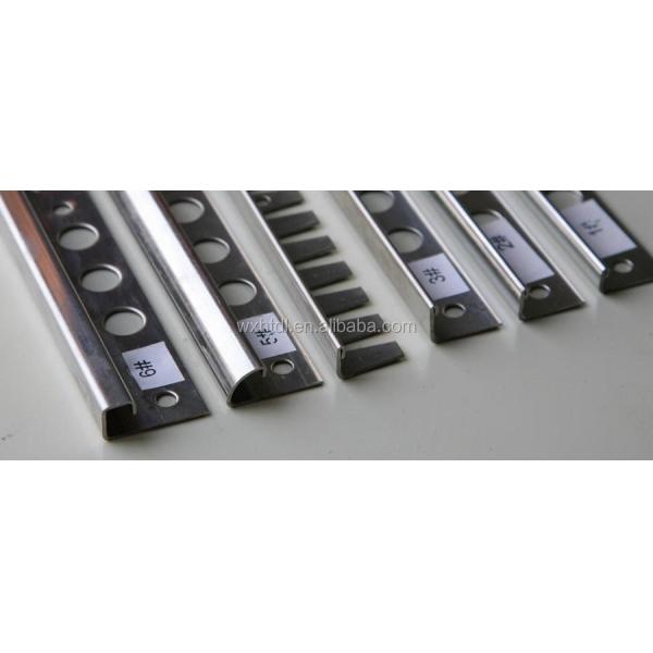 3mm 6mm 15mm Brushed Stainless Steel Trim Profiles