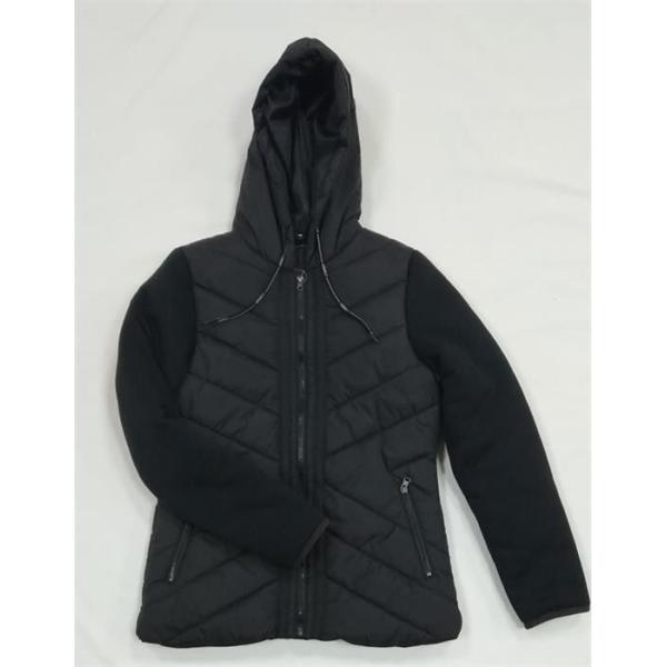 Black Hooded Puffer Coat Womens