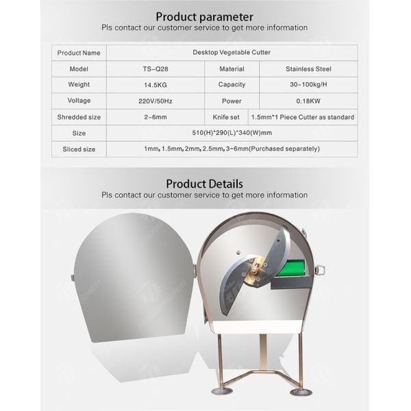 0.375KW Vegetable Processing Machine Desktop Leeks Cutter