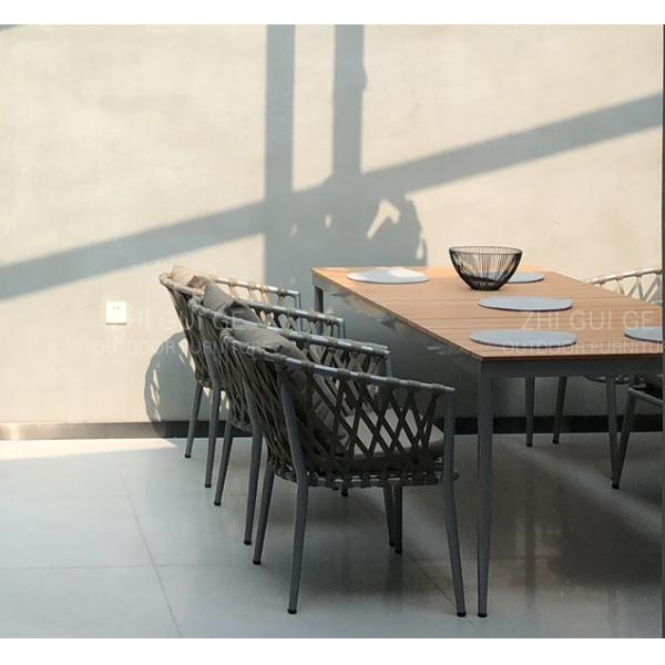 New design Hotel Aluminium Textilene chairs and table Outdoor Garden Backyard PE Rattan chair