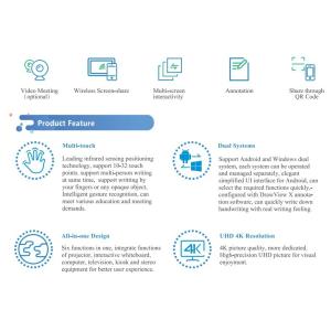 Interactive Touch Screen Whiteboard New Generation Aluminium Frame