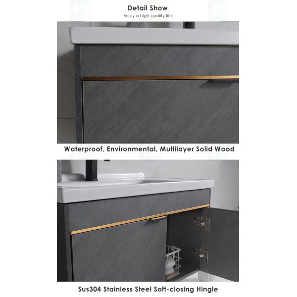 Solid wood Bathroom Vanity Units Cabinet Combo Width 23-31 inch