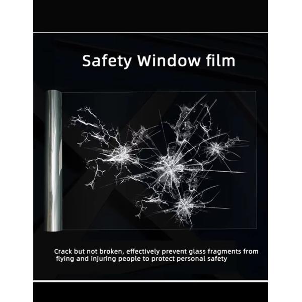 1.5m Shatter Proof Window Film UV Resistance Shatterproof Glass Film