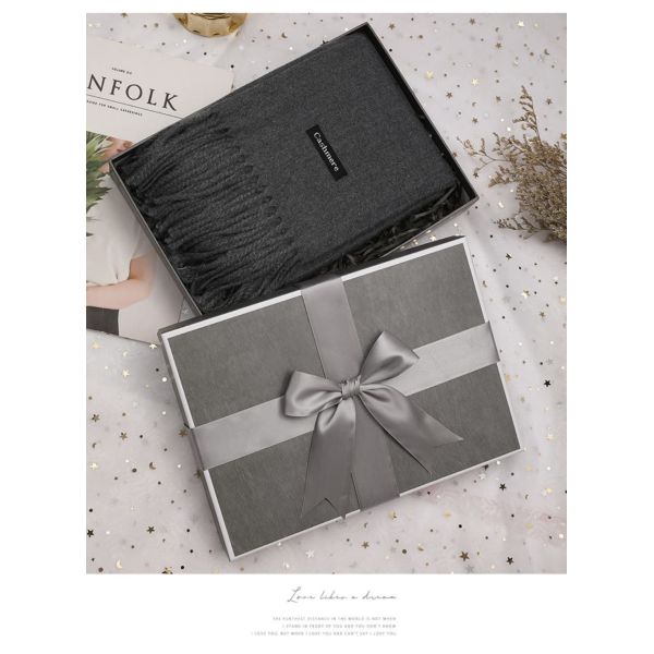 Customized Pantone Color Large Rectangle Gift Box With Lids Scarf Gift Box