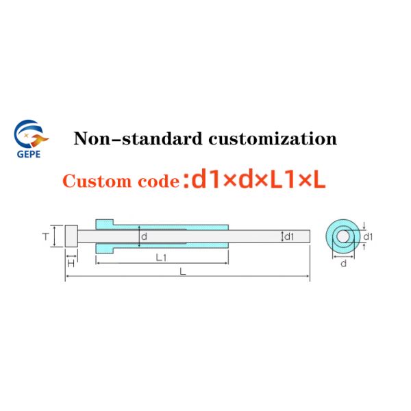 Non Standard Metric Straight Ejector Sleeve / Ejector Pins SKD61 Nitrided Ejector Pins