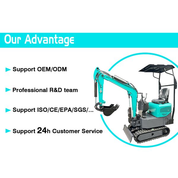 Diesel Engine Powered Mini Crawler Excavator 1000Kg Internal Combustion Drive