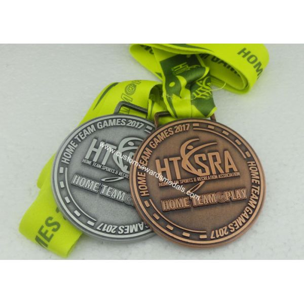 Medallion Award Medals , Die Stamped Antique 5K Sport Medals , Hard Enamel Medals