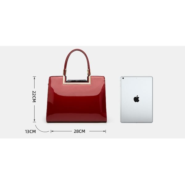 PU White Patent Leather Purse