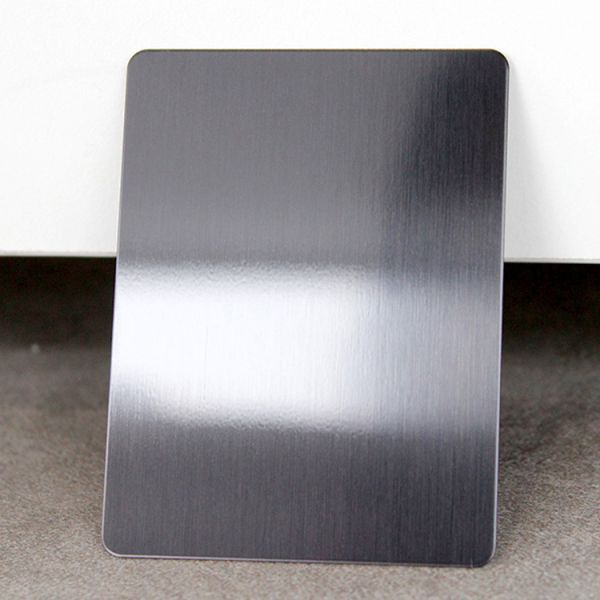 Black Brushed Hairline Stainless Steel Sheet 0.55mm Thickness Anti-fingerprint