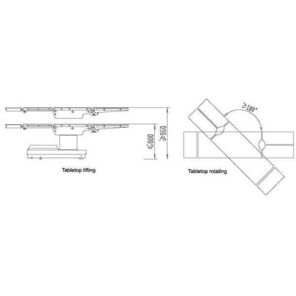 Multi Functional Electric Operating Table Medical Hydraulic Operating Table ECOH003C